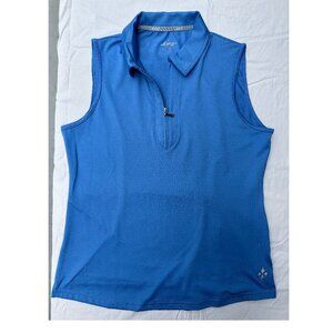 JOFIT / Sleeveless Polo Qtr Zip / French Blue / Large / Ships Same Day!